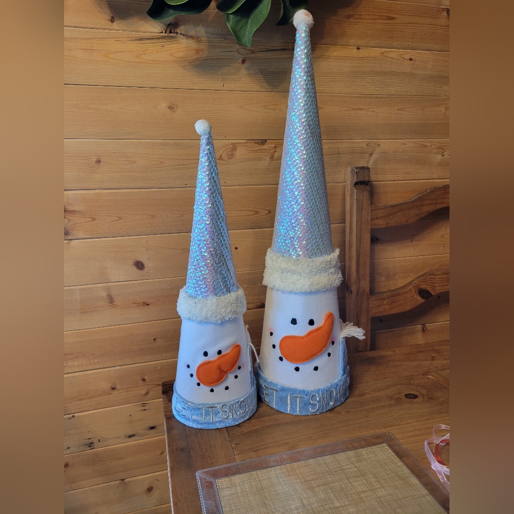 New Christmas Snowman  Let It Snow set of‎ 2 New with tag